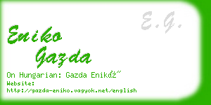 eniko gazda business card